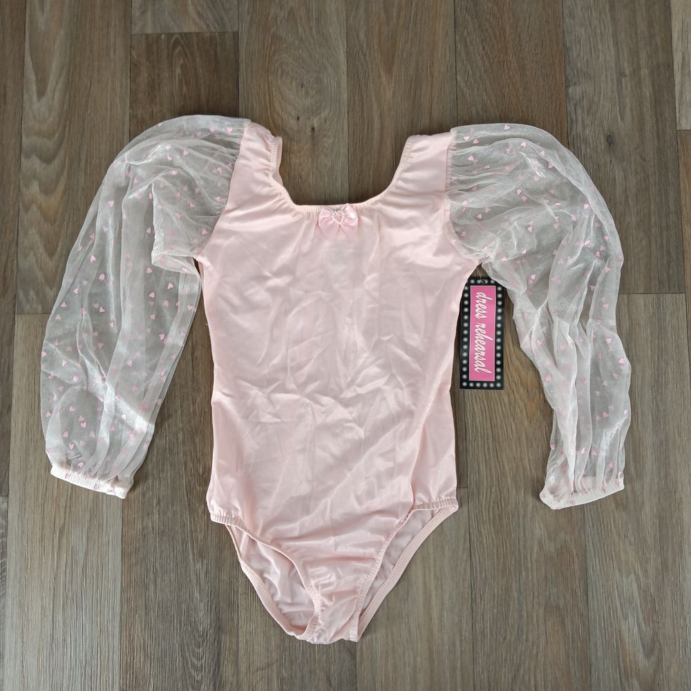 Vintage Dress Rehearsal Toddler Size 6 Dance Unitard Bodysuit Pink Made in USA